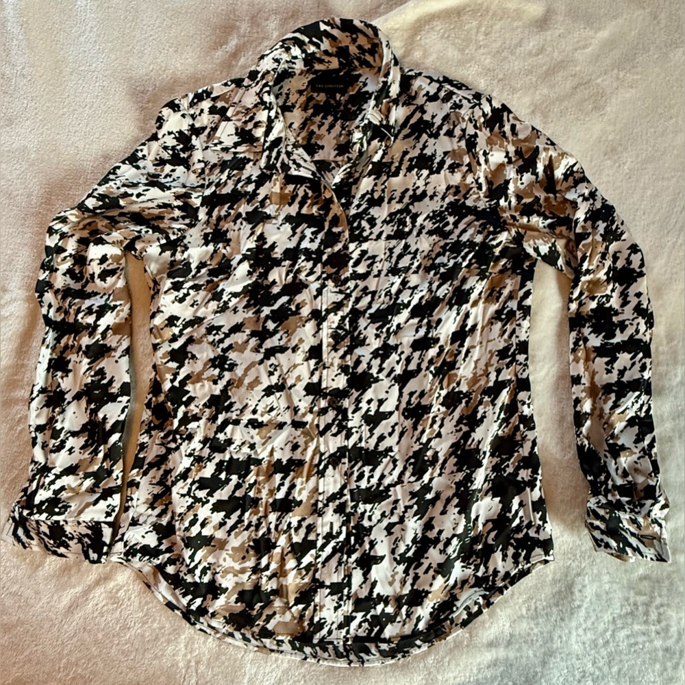 The Limited Black and Brown Women's Button Down Shirt